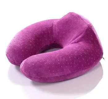 

Flocked PVC inflatable travel pillow, air pillow