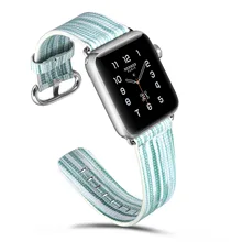 Цветной браслет из натуральной кожи петлевой браслет для iWatch спортивный ремешок для Apple watch 42 мм 38 мм ремень серии 1 и 2 и 3