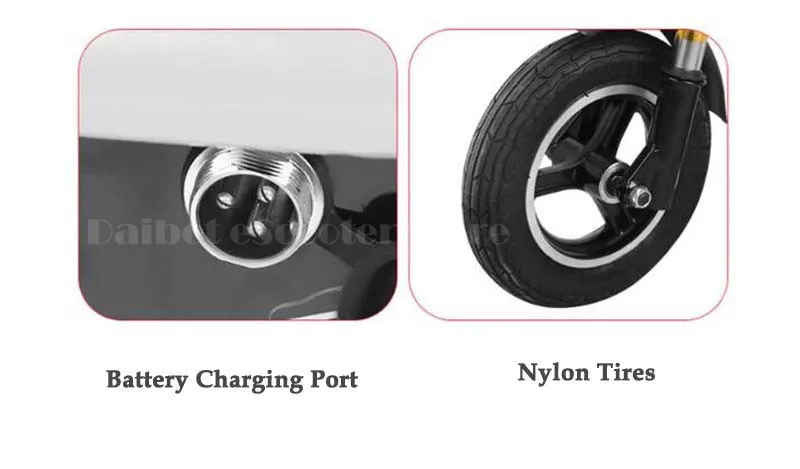 Discount 10 Inch Folding Mini Electric Scooter 2 Wheel Electric Scooters 36V 350W Protable Electric Kick Scooter With Seat For Women Lady 25