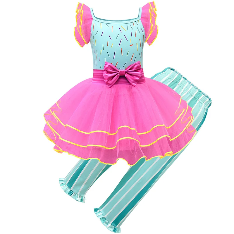 Платье Нэнси для маленьких девочек нарядное детское бальное платье Нэнси, платье-пачка с рукавами-крылышками, комплекты со штанами летняя повседневная одежда для маленьких детей - Цвет: Nancy Dress Pants 2