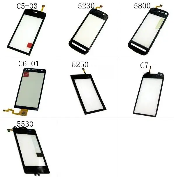 

New For Nokia Lumia 5230 5800 5530 C7 C6-01 5250 C5-03 Touchscreen Touch Panel Front Glass Lens Replacement