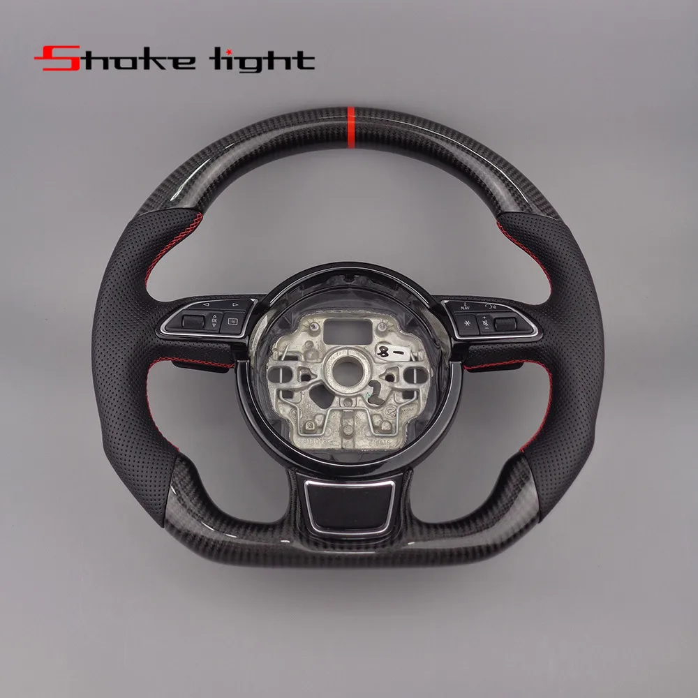 

Carbon Fibre Multifunction Steering Wheel Style For Audi A6 2012-2018 A7 2011-2018