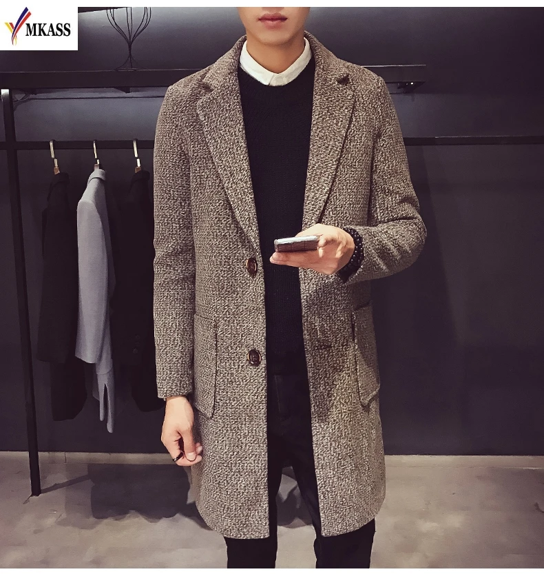 Hot 2019 New Arrivals Autumn Winter Trench Coat Men Brand Clothing Fashion Mens Long Coat  Cotton Male Overcoat M-3XL
