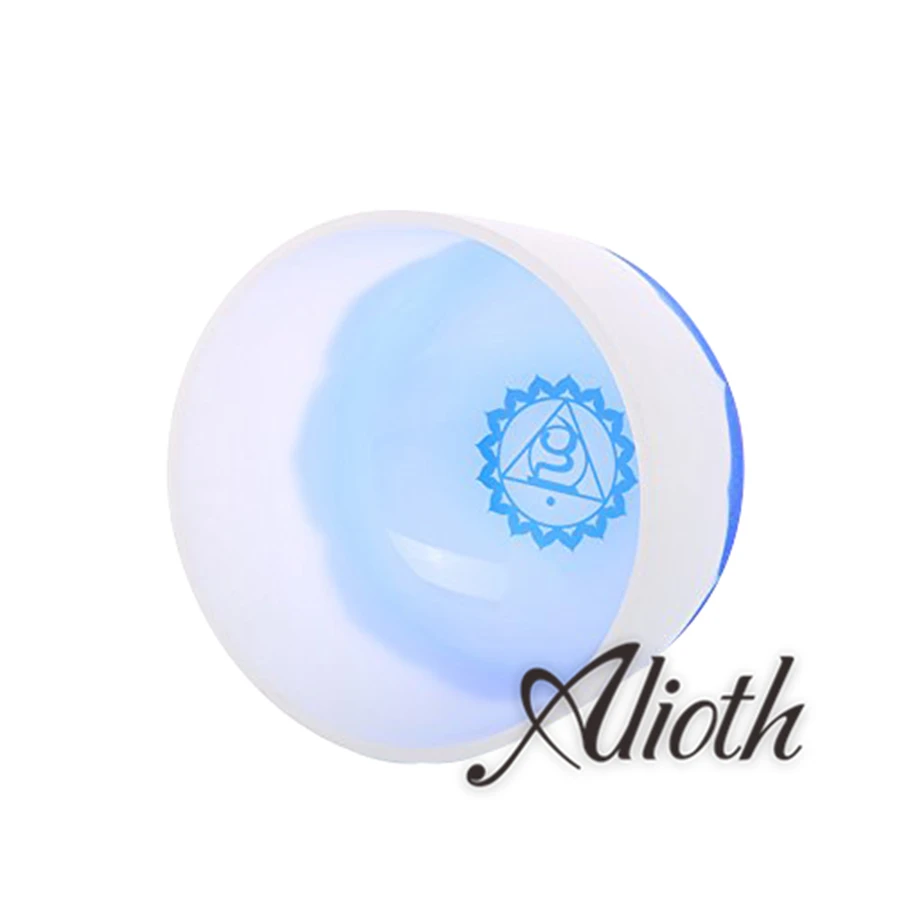 

9 Inch Lotus Pattern Design G Note Crystal Singing Bowl for Throat Chakra Balancing/Yoga/Meditation/Sound Therapy