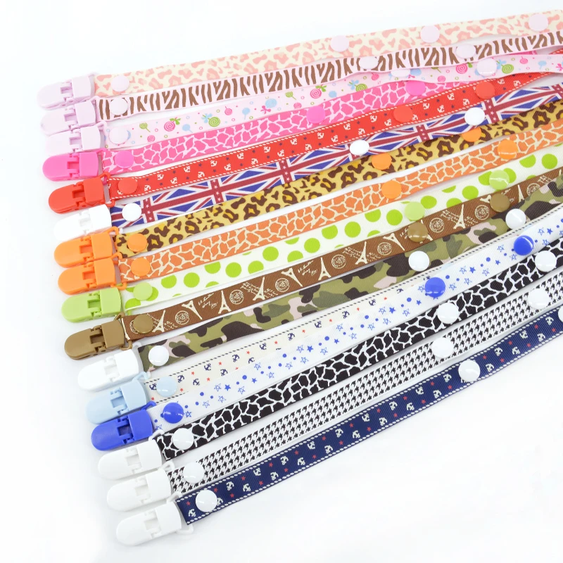 Cadena de Clip para chupete de bebé, cinta para chupete, divertida, amplia para chupete, correa de soporte para pezones, alimentación infantil