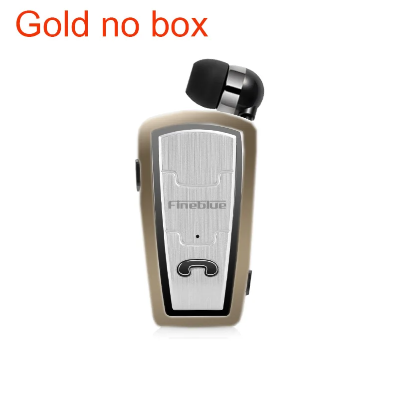 Fineblue FQ208 Bluetooth наушники для автомобиля бизнес стерео наушники с выдвижным кабелем шумоподавление вызова музыка встречи - Цвет: Gold no box
