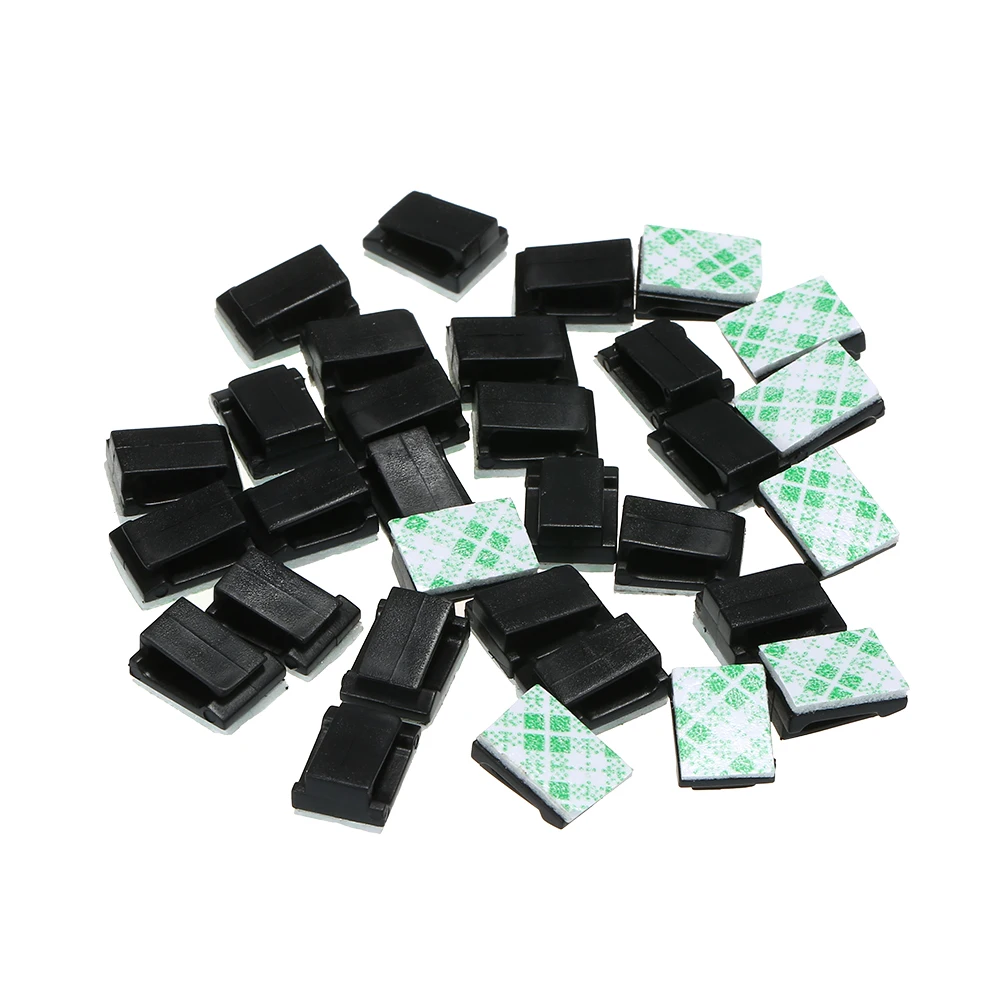 30PCs Auto Cord Clip Car Styling With Strong Double Faced Adhesive Tape