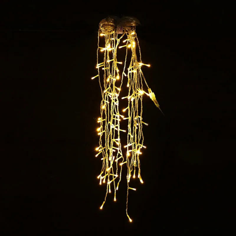 Jsex Levou Cortina Sincelo Seqüência de Luz Luzes de Iluminação do Feriado de Natal Negócio Faily Guirlanda 220v Interior ao ar Livre Casa Decoração 9 luzes iluminação do feriado negócio de natal