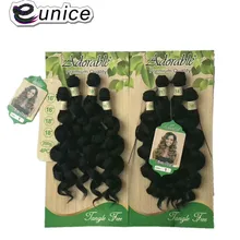 Eunice 16 1" свободные глубокие волны Связки завивка искусственных волос предварительно цветные T27/30 4 шт./упак. Ombre 4 вида цветов доступны 200 г для женщин