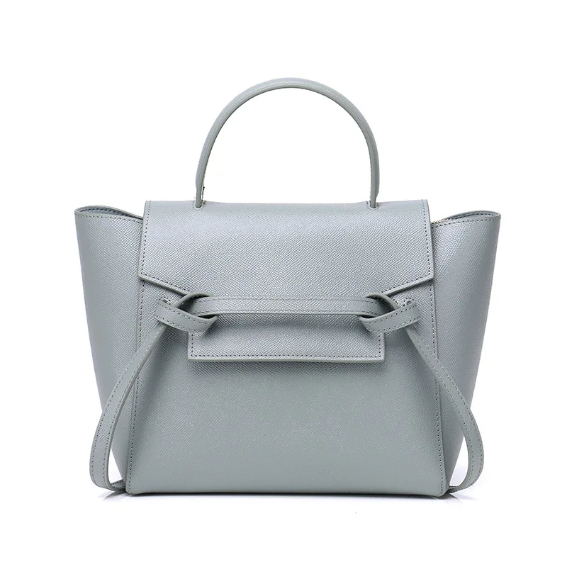 

CHALLEN Women Split Leather Handbags Wings Shape Catfish Tote Bag Ladies Portable Hard Hands Bags Black Cow Leather Female Bags