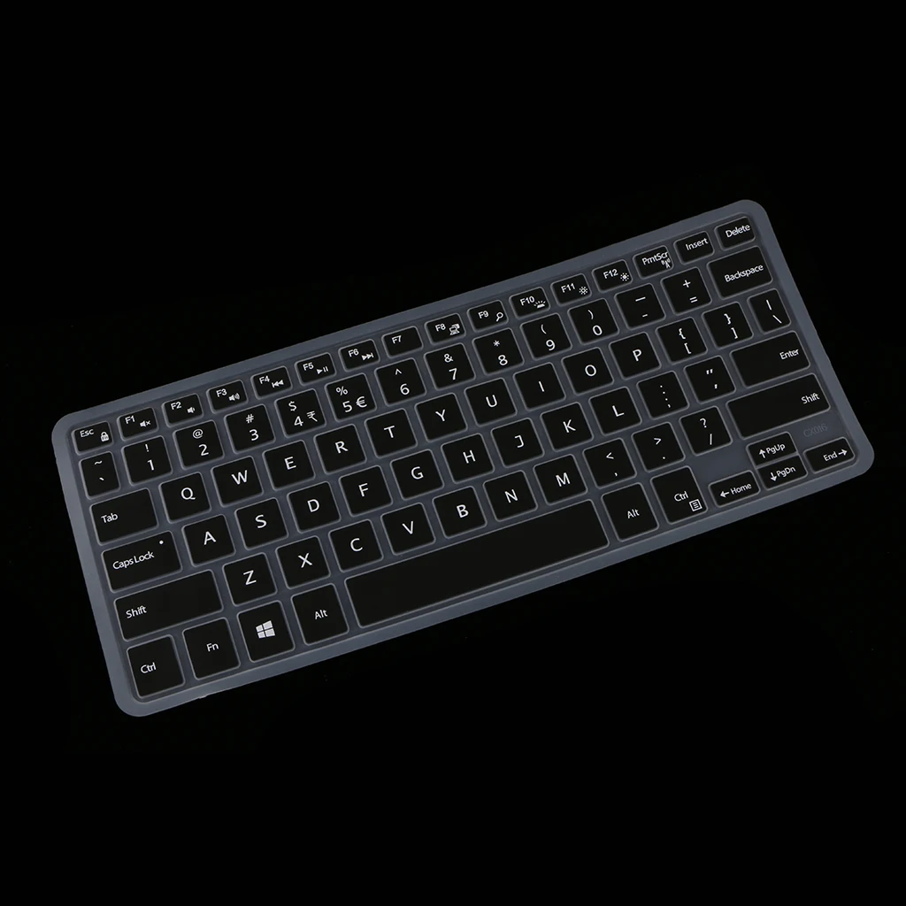 English Silicone Keyboard Skin Cover for Dell XPS13 9350/9360 Black