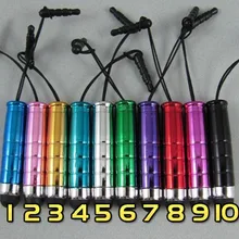 2000 шт./лот Универсальный мини Стилусы емкостный Dust Разъем стилус для iPhone/IPad/IPod/Samsung и другие планшеты