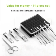 Нержавеющая сталь маникюрный набор профессиональный Когтерез Комплект педикюра ногти носком Clipper коробка для ног ухода за палец подарок