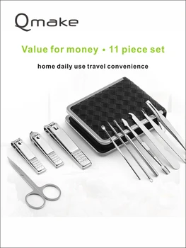 

Stainless Steel Manicure Set Professional Nail Clipper Kit of Pedicure Tools Nails Toe Clipper Box For Toe Finger Care Gift