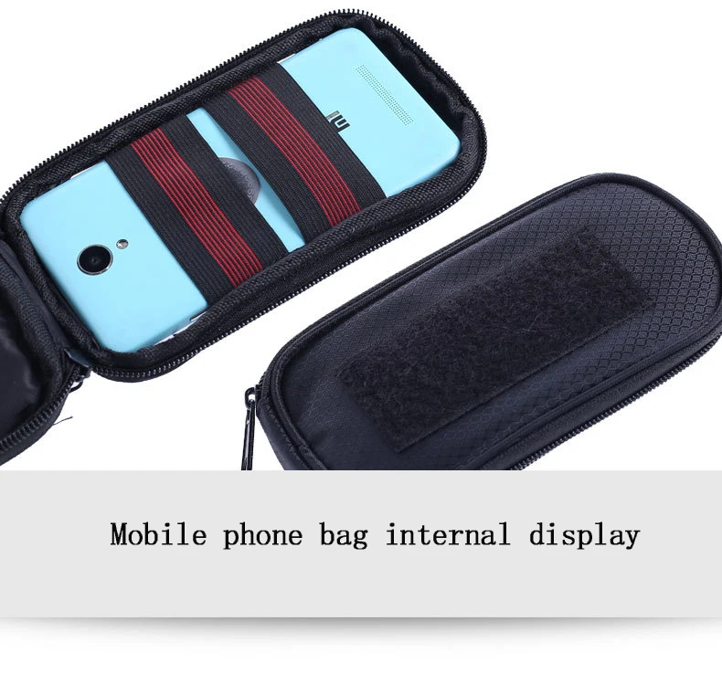 Велосипедная сумка на передней раме, водонепроницаемая велосипедная сумка, двойная сумка Pannier, сенсорный экран 5,7 дюйма, для телефона, велосипедная сумка