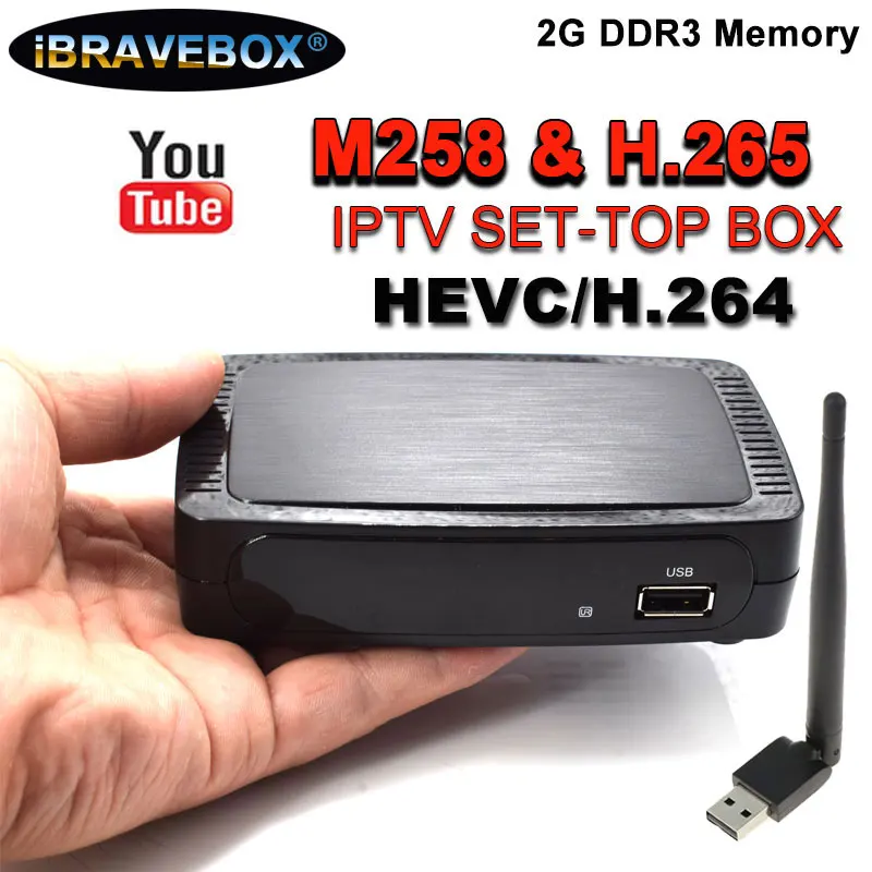 

iBRAVEBOX DVB-S2 Receptor Satellite Receiver M258 IPTV Decoder with 1 year CCcam Service IPTV OTT Set Top Box Wifi USB Dongle