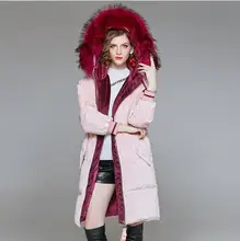 Women Down Coat 2018 New Winter Long Section Big Fur Collar Warm Snow Jacket Ladies Fashion Casual Thick High Quality Hoody Coat Women Down Coat 2018 New Winter Long Section Big Fur Collar Warm Snow Jacket Ladies Fashion Casual Thick High Quality Hoody Coat