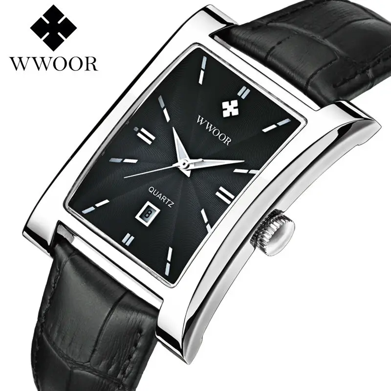

WWoor Men's watches quartz-watch men quartz watch business vintage relogio masculino retro leather strap gloden