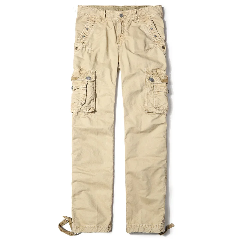 Mens Casual Cargo Pants Multi Pocket Military Overall Men Outdoors High Quality Long Trousers 