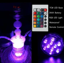 LED Submersible Candle Remote Control Floral Tea Light Candle Flashing Waterproof Wedding Party Decoration Hookah Shisha Light