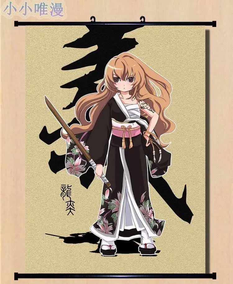 Hot Japan Anime Cosplay Tiger x Dragon Toradora Home Decor Wall Scroll 8/"×12/"02