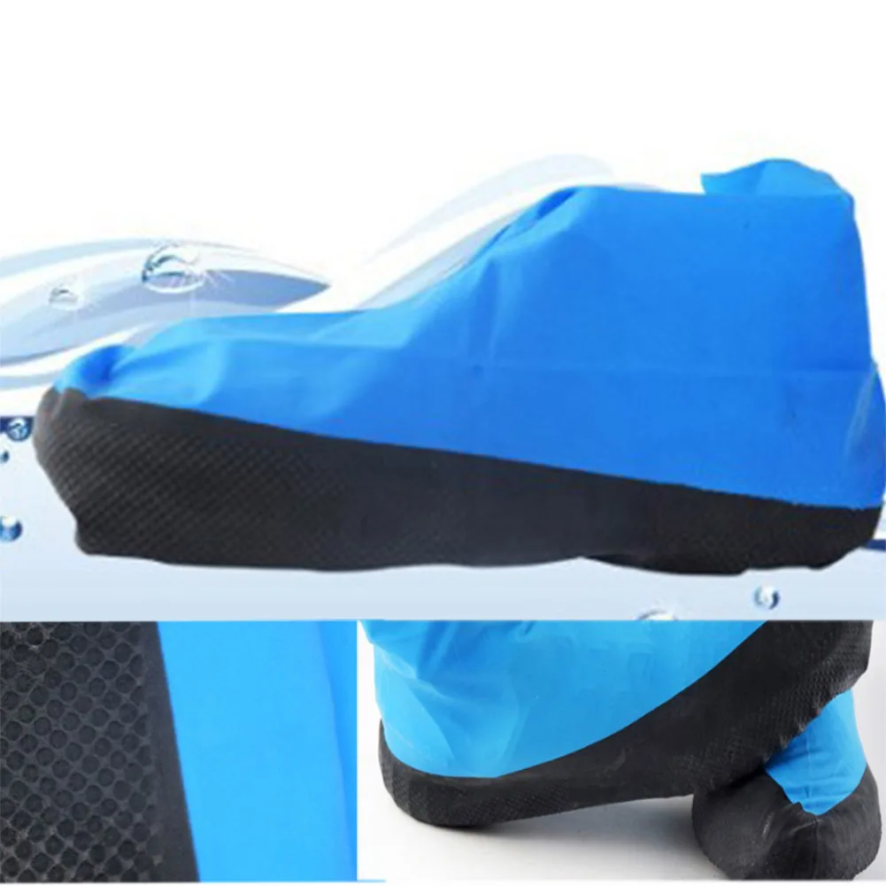 Унисекс Синий Водонепроницаемый чехол для обуви резиновый уплотненный дождевой многоразовый эластичный галоши противоскользящие Сапоги защитные чехлы Прямая поставка