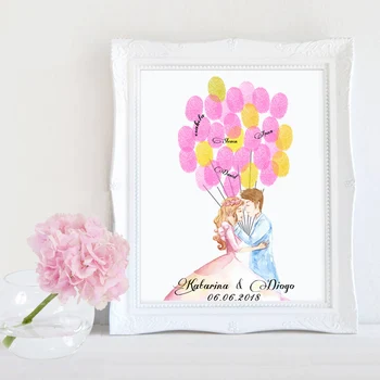 

Custom Name Date, Wedding Thumbprint Guest Book, Personalize Wedding guestbook, Anniversary Gift, Keepsake for Marriage