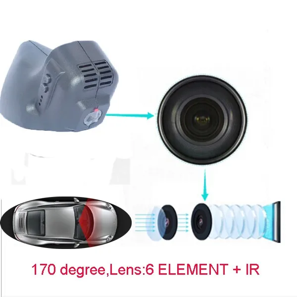 special hidden car DVR with wifi support android/ios/app/mobilephone for porsche car