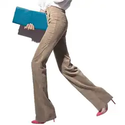 Весна и осень новые модные эластичные широкие брюки женские эластичные пуговицы Длинные повседневные брюки женские нижние брюки с высокой
