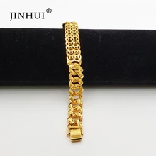 Jin Hui Fashion New African Ethiopia Gold color Men Bracelet Women Party Ornament Luxury Gifts for Friends Dubai Bangle Jewelry