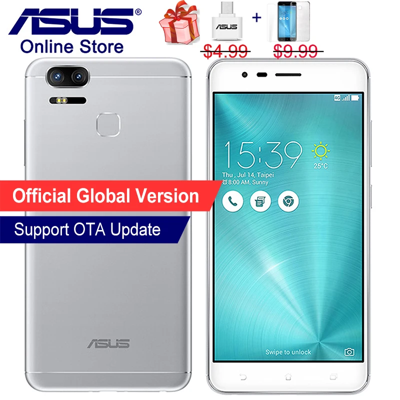 Глобальная версия ASUS ZenFone 3 Zoom ZE553KL смартфон 4G LTE 5 дюймов 4 Гб 64 ГБ две камеры 12MP