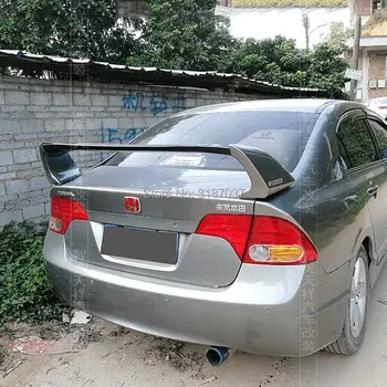 

For Honda Civic Spoiler FD2 2006-2011 ABS Plastic Unpainted Color Rear Roof Spoiler Wing Trunk Lip Boot Cover Car Styling