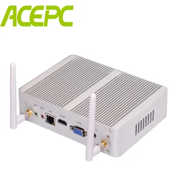 

Fanless Mini PC Intel Core i3 4010Y i5 4200Y i3 4010U I5 4200U Windows 10 TV BOX HDMI VGA USB3.0 WiFi HTPC Barebone Desktop PC