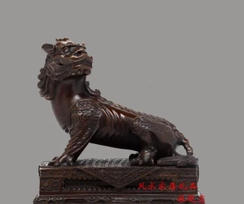 

9 China Bronze Copper Home Decoration Sculpture Fengshui Fu Foo Dog Lion Statue