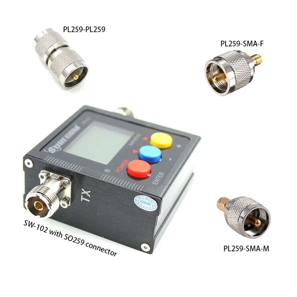 Обновленная версия Surecom SW 102 125 525 МГц VHF/UHF Антенна мощность и SWR метр + SMA M F разъем не