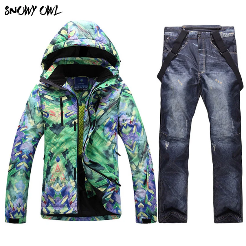 

Free shipping New Ski Jacket Men Waterproof Winter Snow Jacket + pants Thermal Outdoor Mountain Skiing Snowboard Jacket Ski Suit