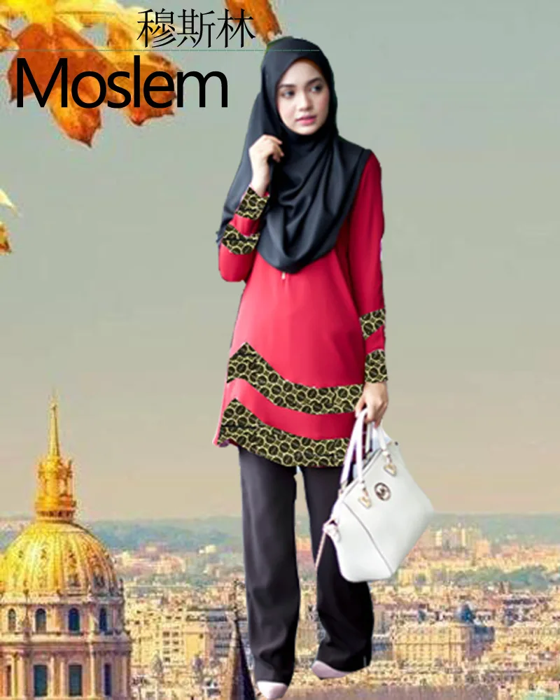 Мусульманская женская длинная рубашка Дубай Турецкая женская одежда женские арабские Дамы Кафтан Малайзия рубашка с капюшоном - Цвет: 3