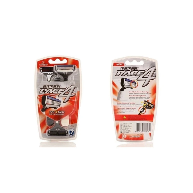 Высококачественная бритва Dorco Pace 4 мужские 3 шт./партия слойные лезвия Бритва для