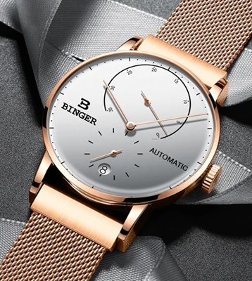 Швейцарский Бингер мужской роскошный бренд часов автоматические механические мужские s часы сапфир мужской Япония движение Мужчины t reloj hombre B-1187-1 - Цвет: 6