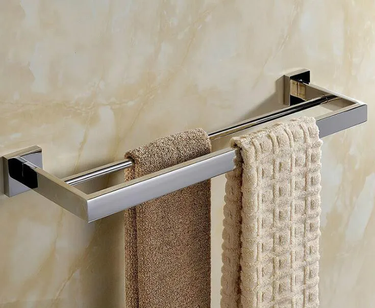

Azeta Stainless Steel Mirror Surface Finish Modern Style Bathroom Accessories Double Towel Bar 62824T