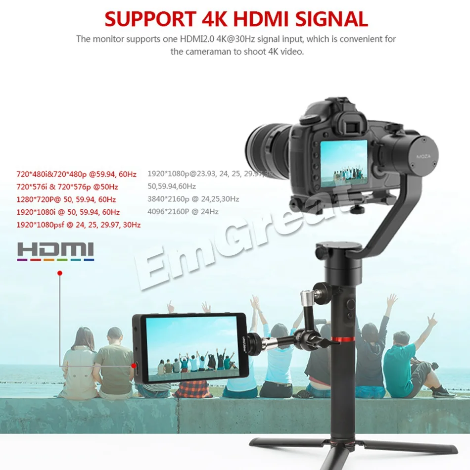 BestView S5 4K HDMI 5,5 дюймов ips Full HD 1920*1080 камера монитор L Пластина 360 Вращение на камеру монитор для sony Canon& Gimbal