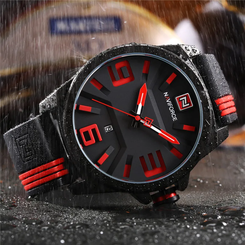 Часы NAVIFORCE Мужские Спортивные кварцевые цветные модные повседневные аналоговые