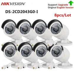 Hikvision безопасности Камера 4 МП ИК фиксированной Bullet IP Камера DS-2CD2043G0-I заменить DS-2CD2042WD-I дома системах видеонаблюдения 8 шт./лот