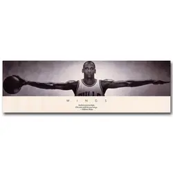 Майкл Джордан крылья Книги по искусству шелк Ткань плакат печать 13x42 дюймов Баскетбол Спорт изображение для Гостиная украшения стены 066