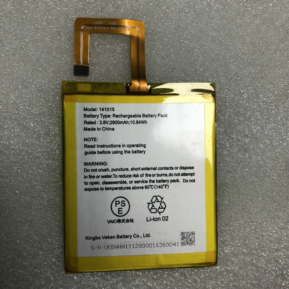 3 8 V 2800 mAh/10.64Wh 141015 сменная батарея для VAIO Phone A PRO Встроенная литий ионная полимерная
