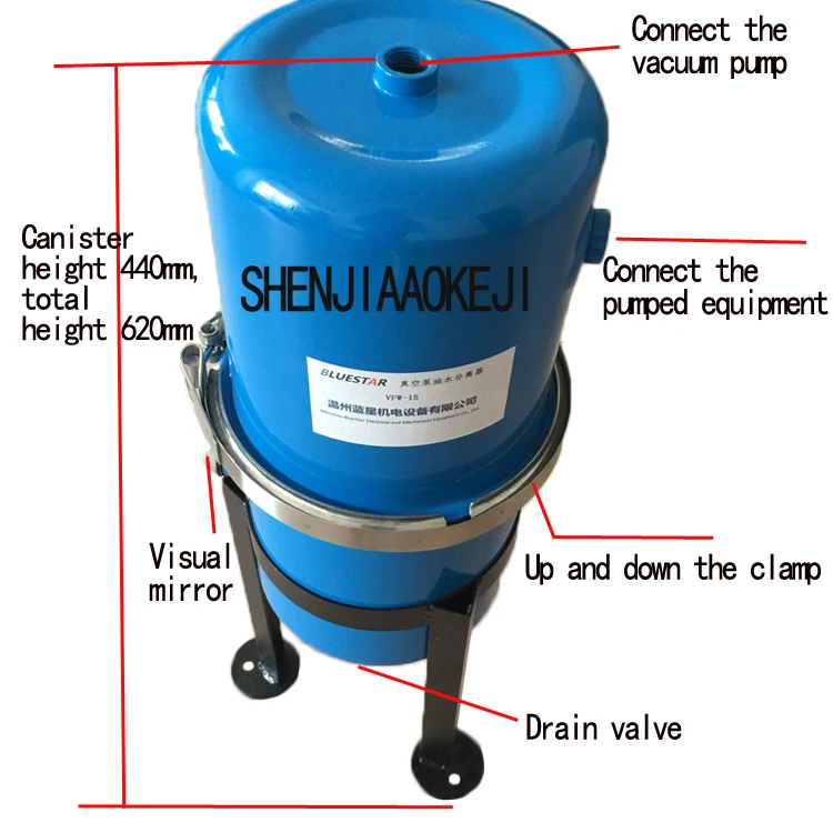 Новый 10L фильтр вакуумный насос газа водоотделитель вакуумный насос газ-жидкость сепаратор масла-фильтр для воды 1 шт