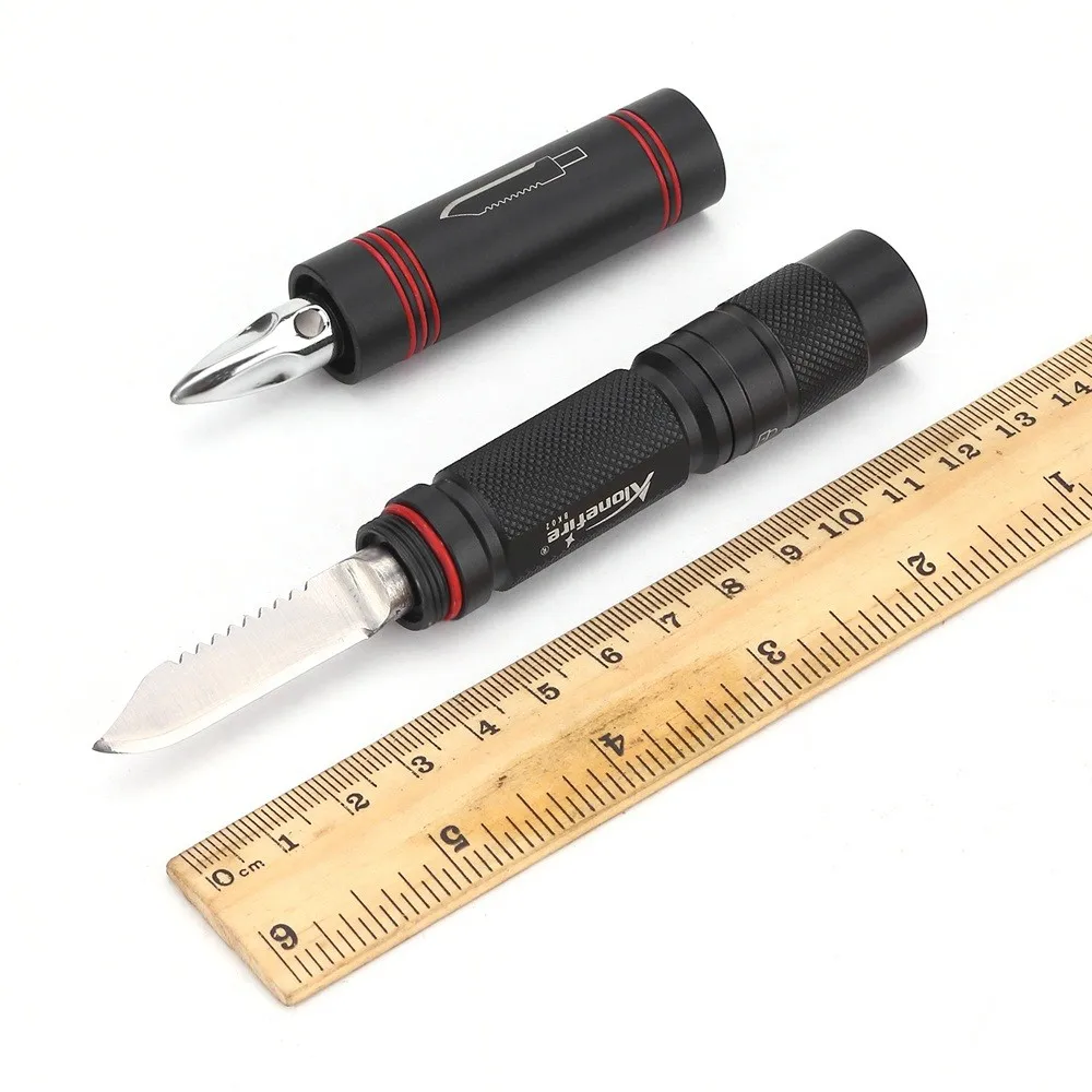 AloneFire BK02 XPE Q5 светодиодный Многофункциональный фонарь Тактический с ручкой нож инструмент для самообороны мини фонарь es портативный lighttin