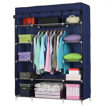 

5 Layer 12 Compartments Wardrobe Non-woven Portable Home Organizer Wardrobe Closet Clothing Organizer
