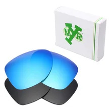2 пары Mryok поляризованные Сменные линзы для солнцезащитных очков Оукли отправка 2 маскирующий черный и голубой лед