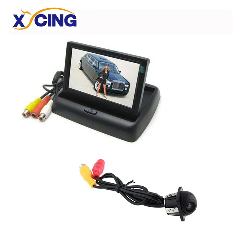 

XYCING 4.3 Inch Car Monitor TFT LCD Car Rear View Monitor Parking Rearview Monitor RVC_205 + E318 Car Rear View Camera Reversing